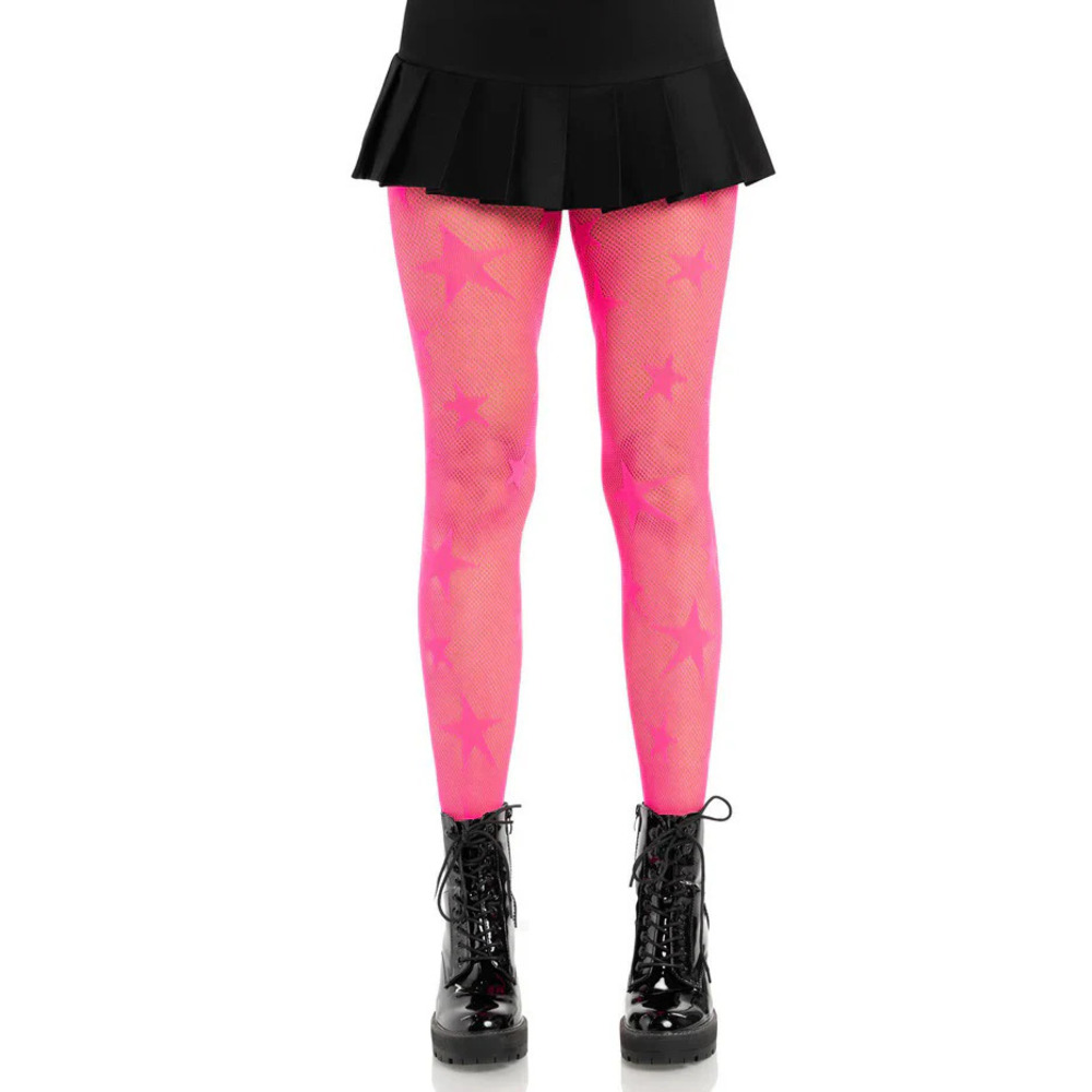Leg Avenue - Star Net Tights  - Pink
